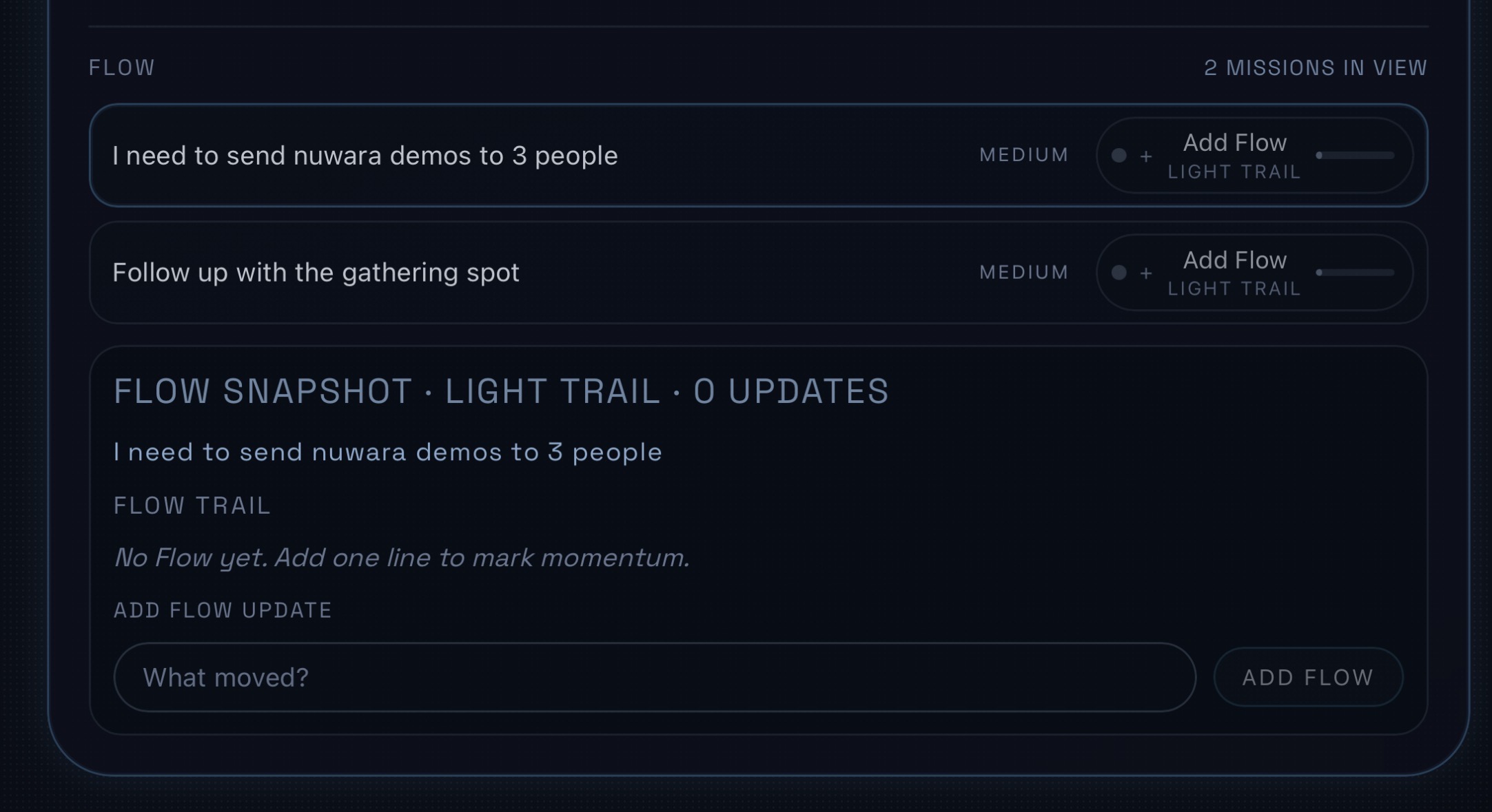 PANA mission and reflection panel